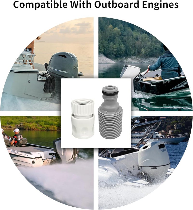 QUICKMARINE Boat Outboard Motor Quick Connect Flush Kit for Mercury Yamaha and Suzuki Marine Engines - Image 5